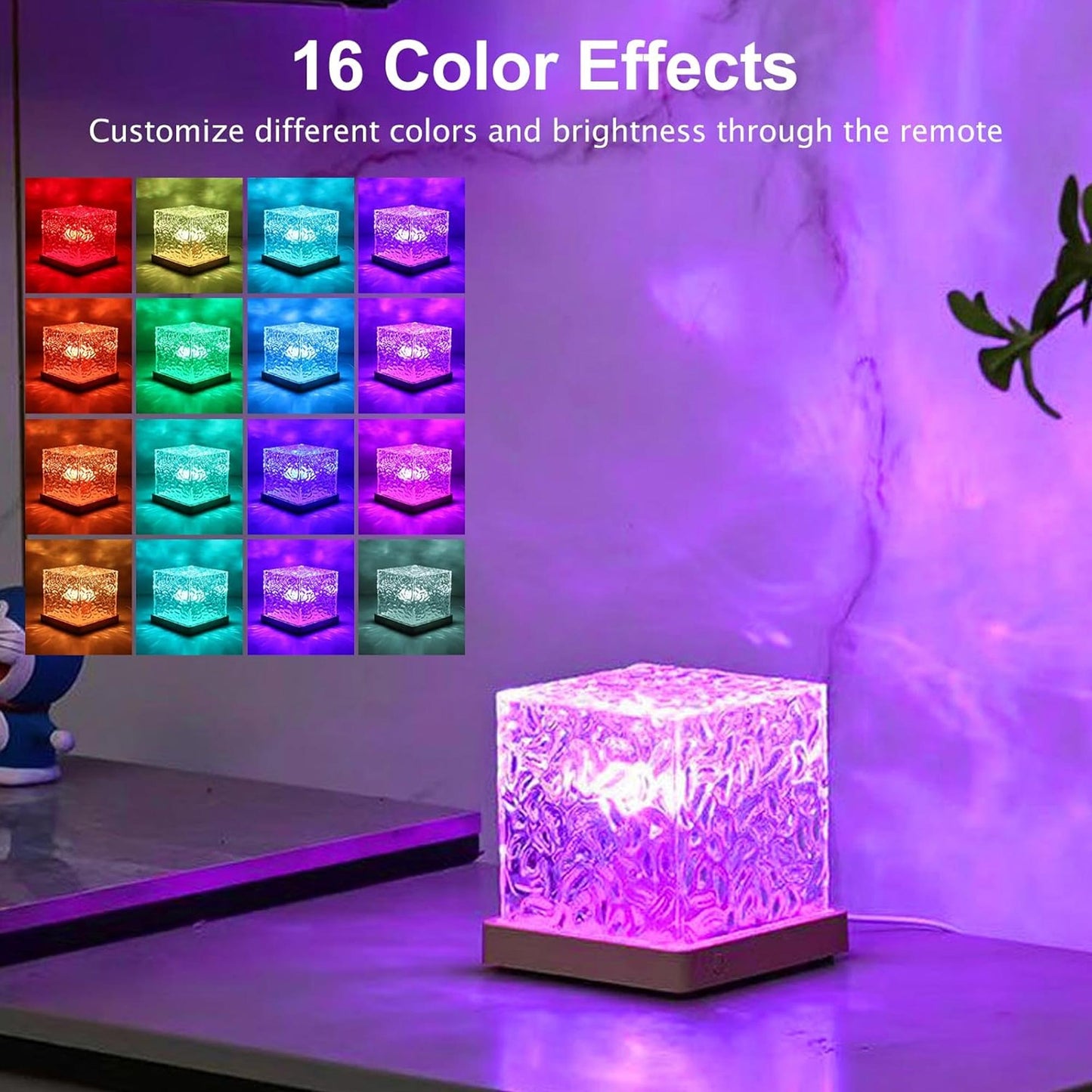 16 Colors Ocean Wave Aurora Projector Night Light