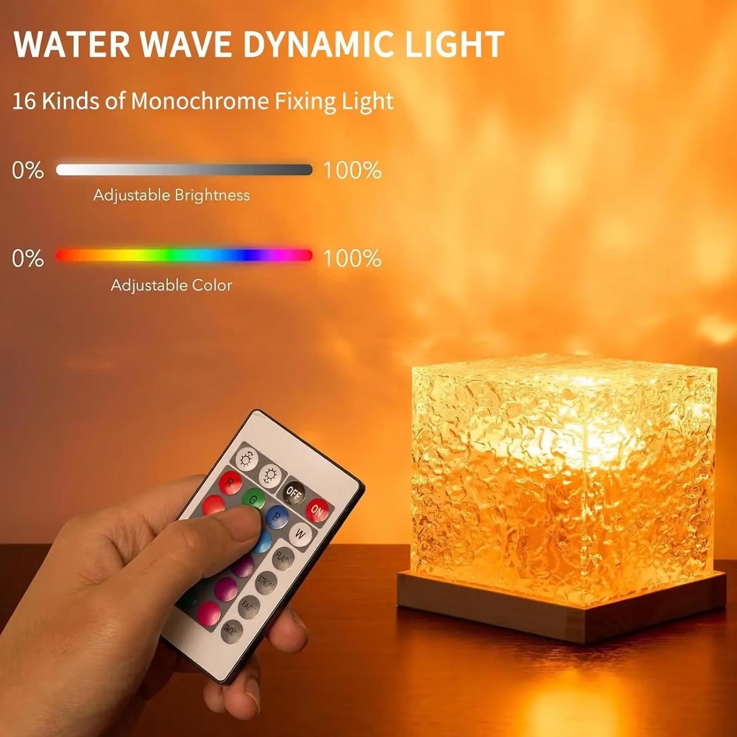 16 Colors Ocean Wave Aurora Projector Night Light